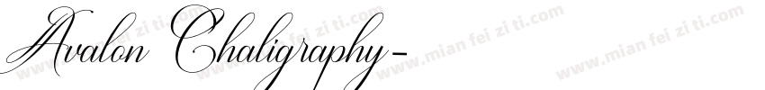 Avalon Chaligraphy字体转换